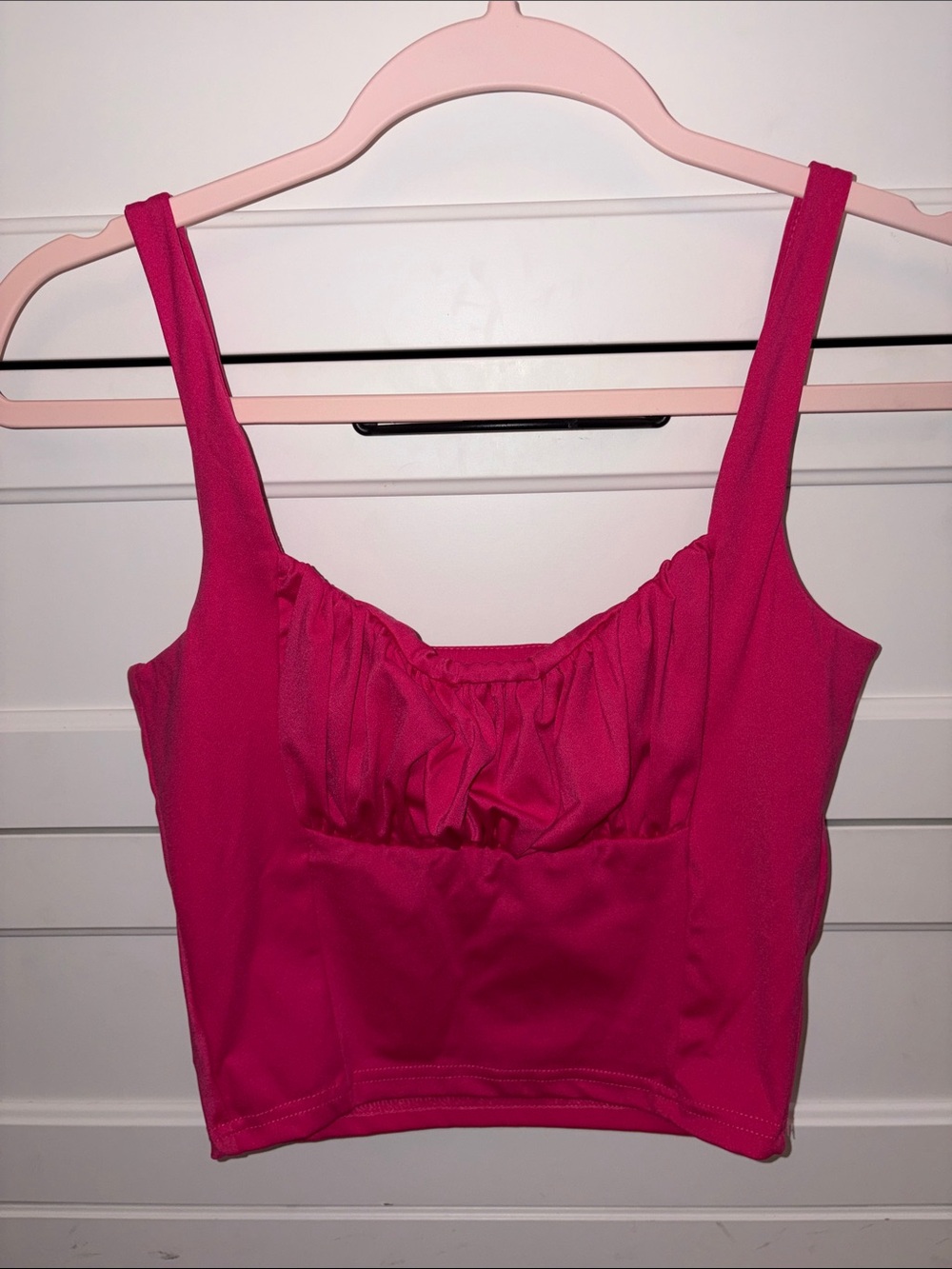 Amazon Hot Pink Cropped Tank Top